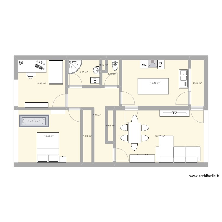 Appart Frenesllerie. Plan de 0 pièce et 0 m2
