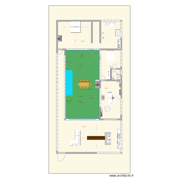 Casa Bosque 2. Plan de 7 pièces et 688 m2