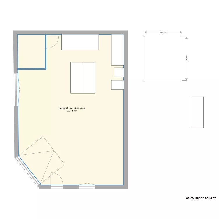 Laboratoire Pâtisserie. Plan de Laboratoire Pâtisserie. Plan de