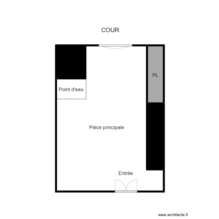 MONTAGNIER STUDIO. Plan de 