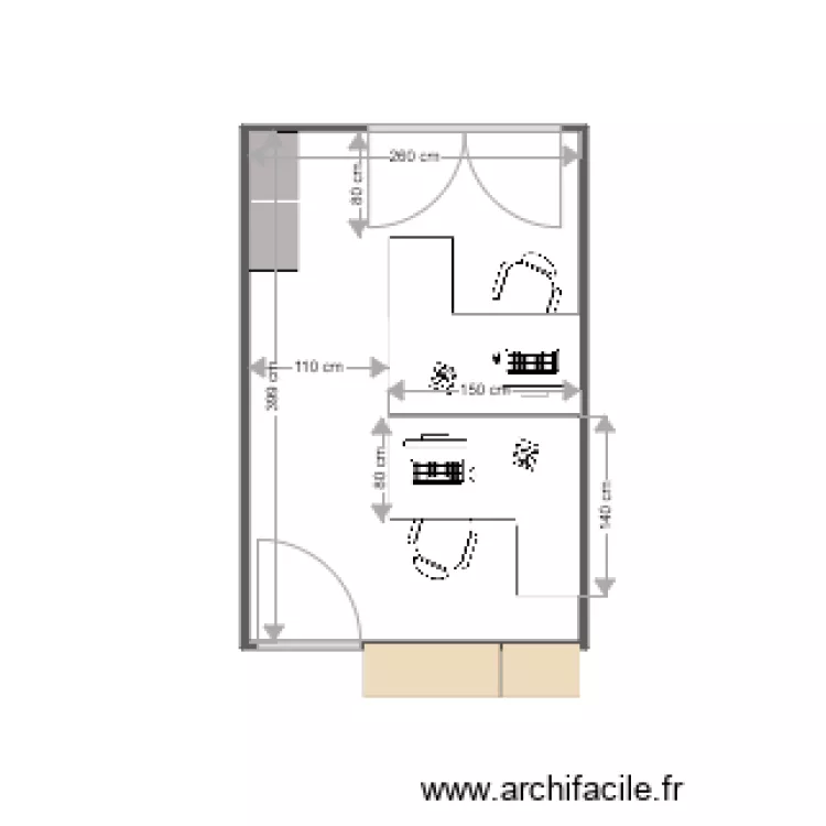 BUREAUX MAESTRO . Plan de 