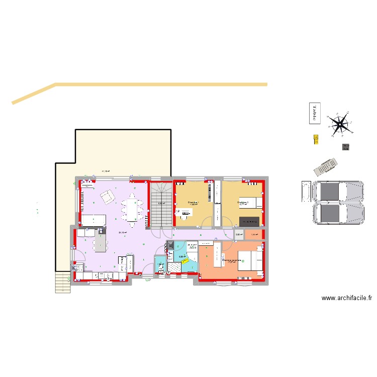 Maison rdc inspi loic. Plan de 12 pièces et 155 m2