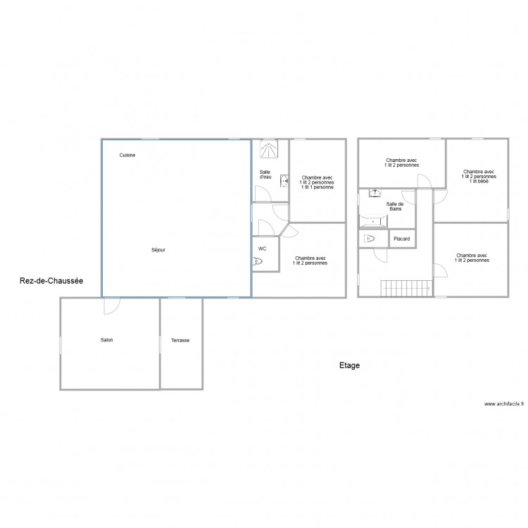 Plan gite 3072. Plan de 0 pièce et 0 m2