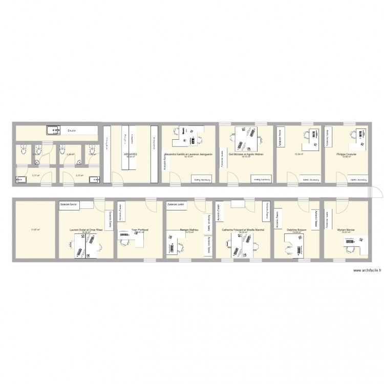Plan bureaux pers. Plan de 0 pièce et 0 m2