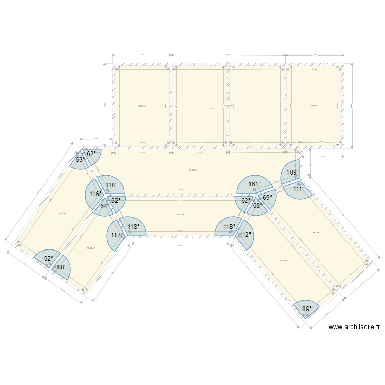 TEIXEIRA. Plan de 9 pièces et 283 m2