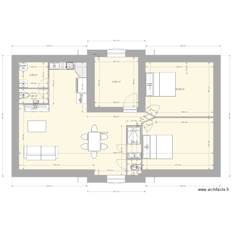 appartement 2 er etage 1. Plan de 0 pièce et 0 m2