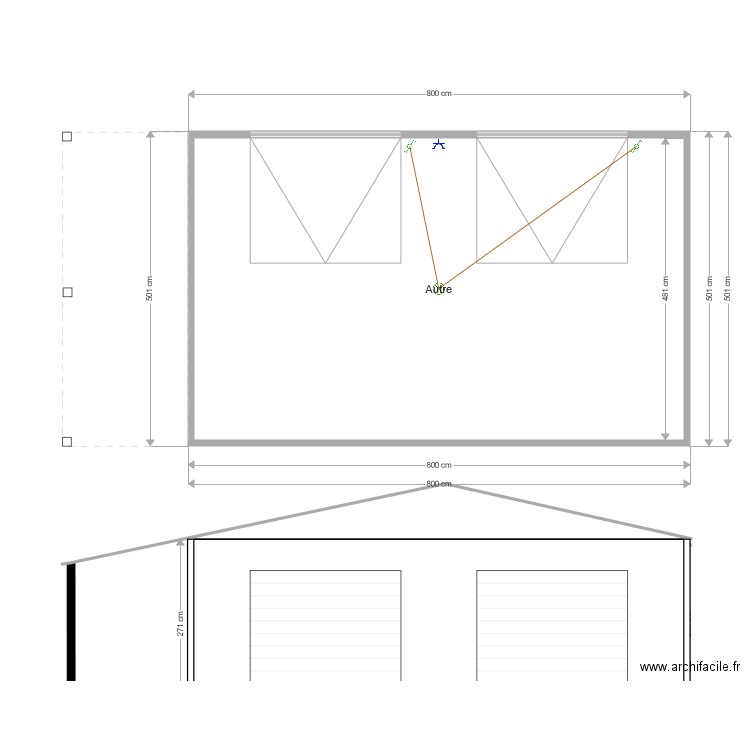 Garage. Plan de 0 pièce et 0 m2