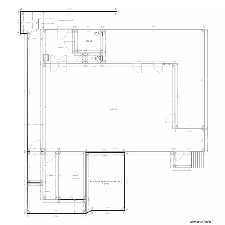 TAVERS ANCIENNE CANTINE PLAN PROJET. Plan de 