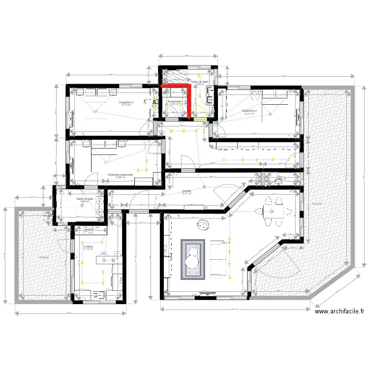Plan Electrique. Plan de 0 pièce et 0 m2