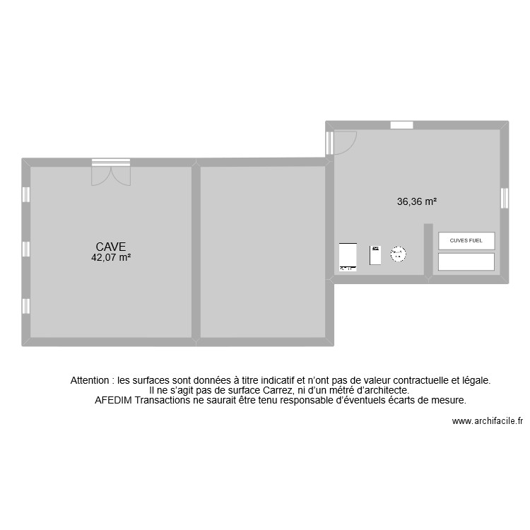 BI 9438 CAVE . Plan de 37 pièces et 591 m2