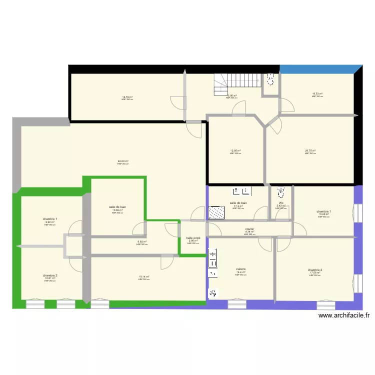 1 &eacute;tage projet 1. Plan de 