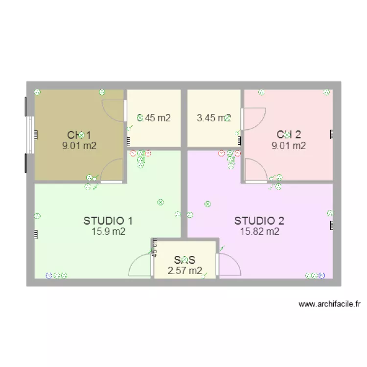 STUDIOS FINIS ELECTRICITE. Plan de 