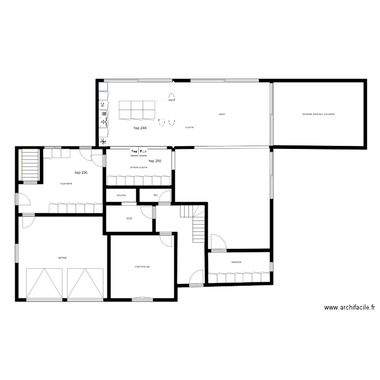 essai cuisine. Plan de 0 pièce et 0 m2