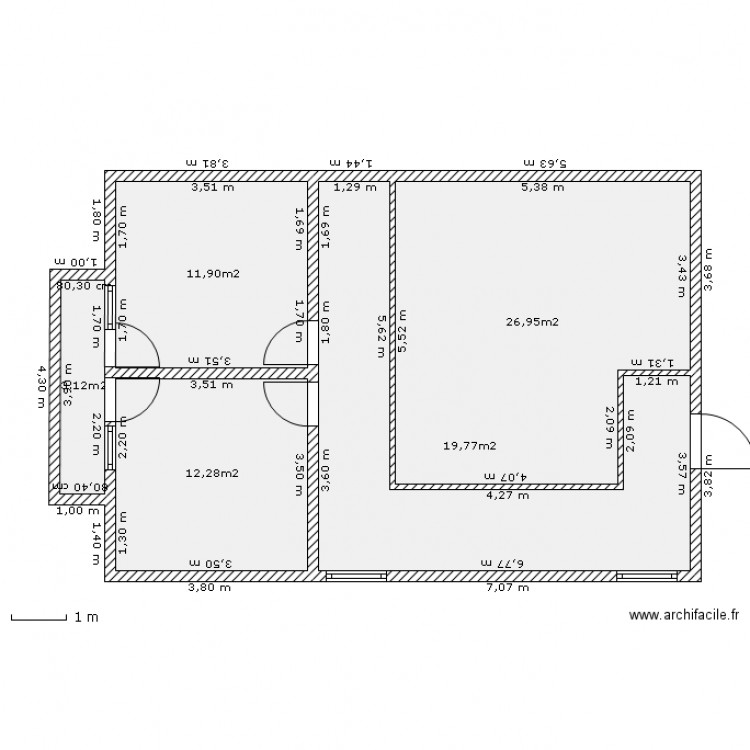 podkrovlje 03.1. Plan de 0 pièce et 0 m2