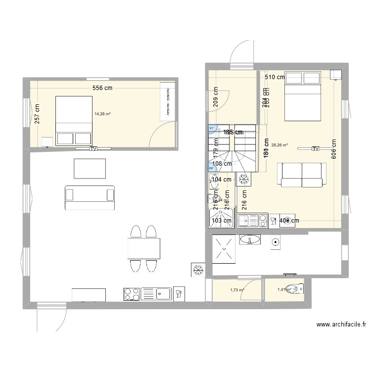 salle bain etage AMIS. Plan de 0 pièce et 0 m2