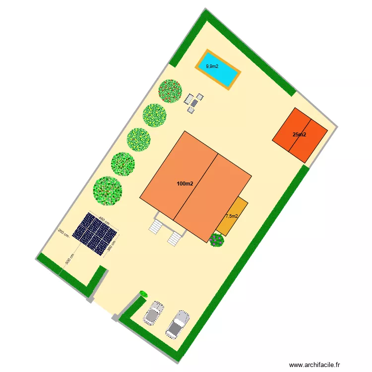 terrain 800M2. Plan de 