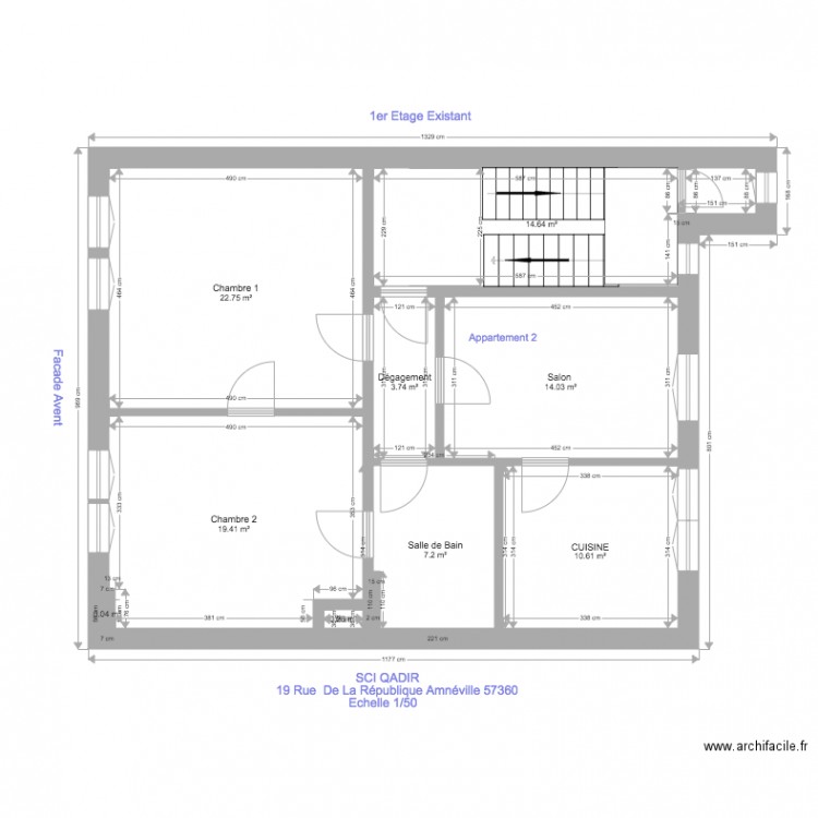 SCI QADIR collectif  1 ETAGE  2. Plan de 0 pièce et 0 m2