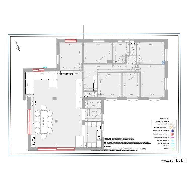 Maison du haut extension alternative. Plan de 11 pièces et 146 m2