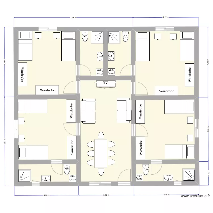 Senior staff housing V2. Plan de 