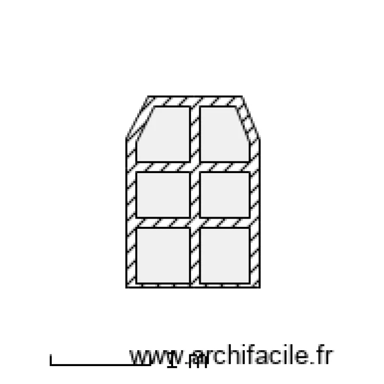 porte-derriere-mur. Plan de 