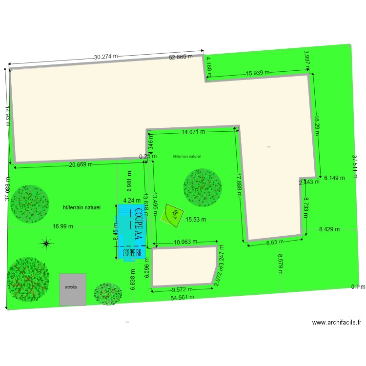 plan piscine 3. Plan de 0 pièce et 0 m2