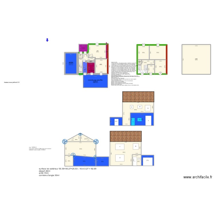 Sahradyan. Plan de 28 pièces et 321 m2