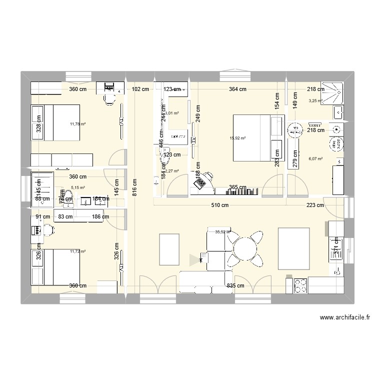 negre. Plan de 0 pièce et 0 m2