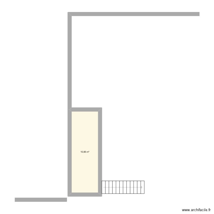 EXT. Plan de 1 pièce et 11 m2