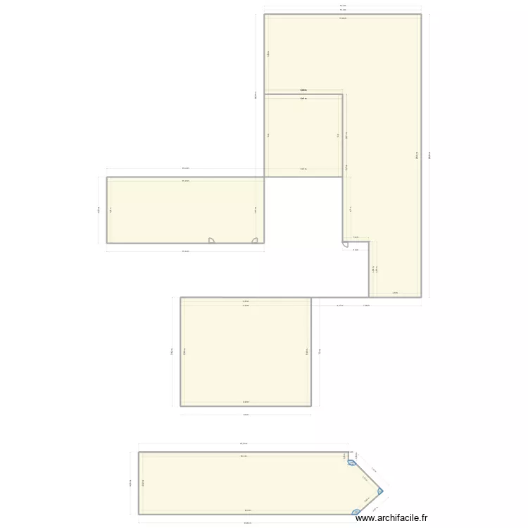 bh 2. Plan de 5  et 380 m²