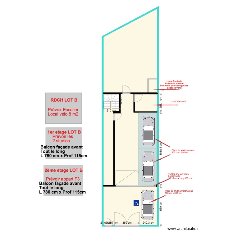 Lot B 21bis  plan RDCH 22122018. Plan de 0 pièce et 0 m2