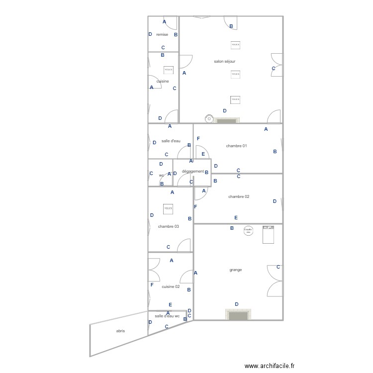 denis PB. Plan de 0 pièce et 0 m2