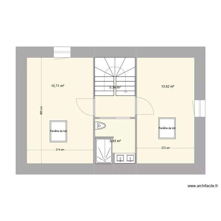 2eme &eacute;tage Denic&eacute;. Plan de 