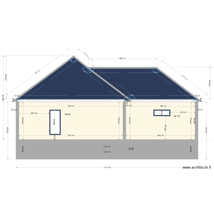 futur maison ouest façade. Plan de 0 pièce et 0 m2