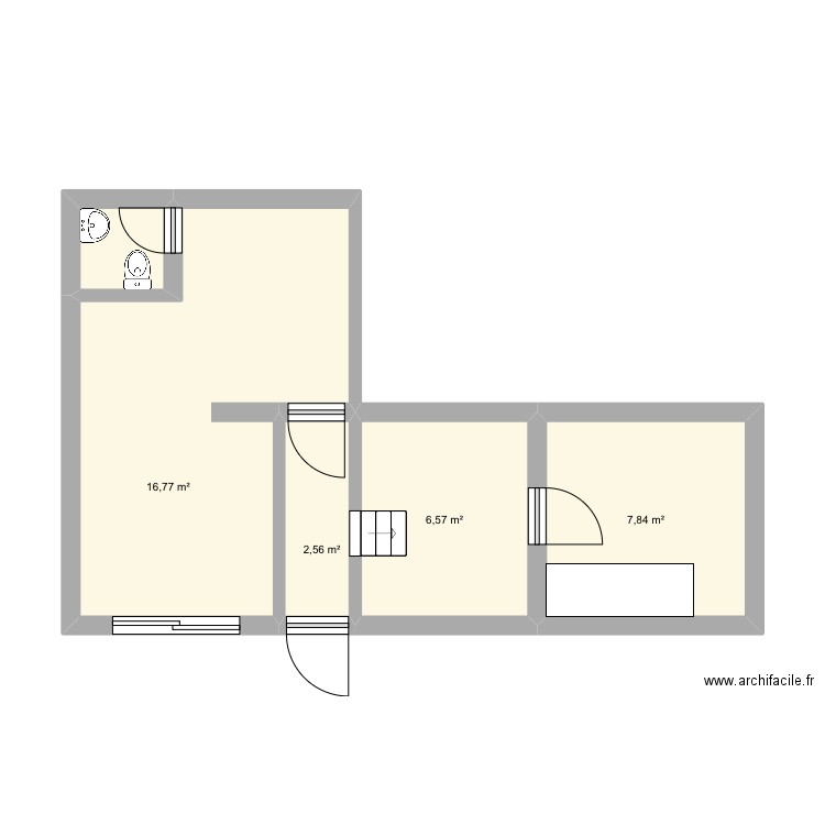 SUPERFOODY. Plan de 5 pièces et 35 m2