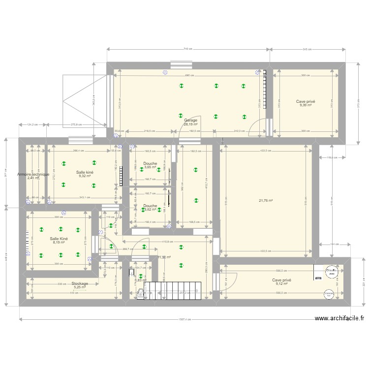 Plan sous-sol situation projetée simplifiée (3). Plan de 0 pièce et 0 m2