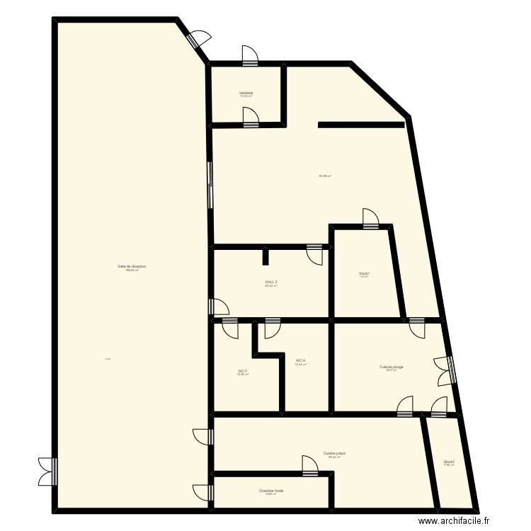 LFB-00. Plan de 11 pièces et 423 m2