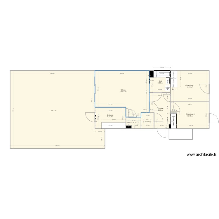 Appartement Cestas. Plan de 12 pièces et 135 m2