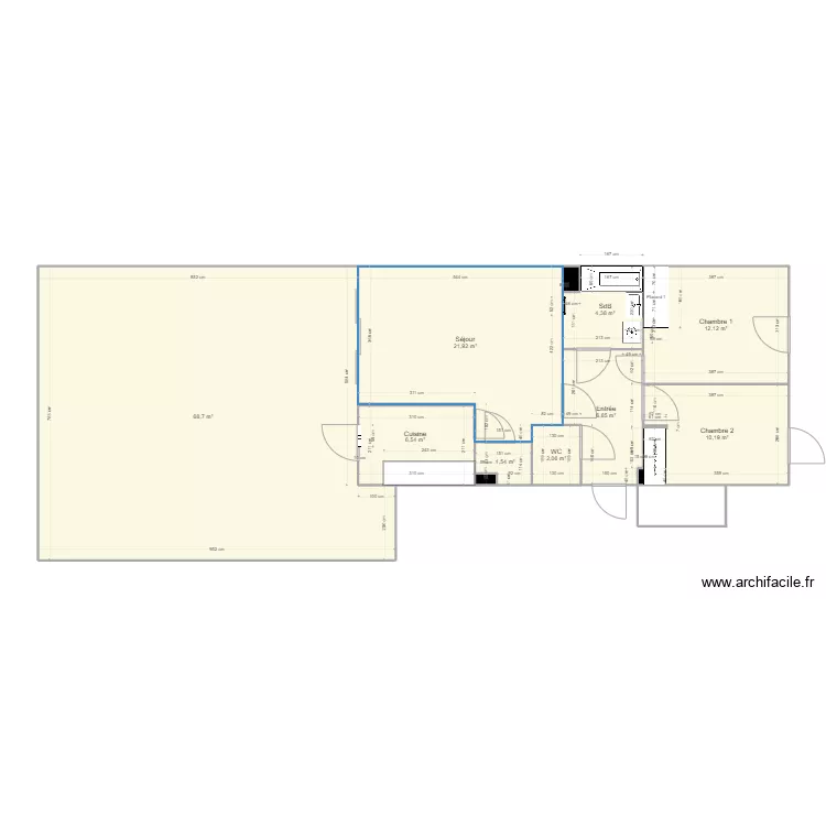 Appartement Cestas. Plan de 