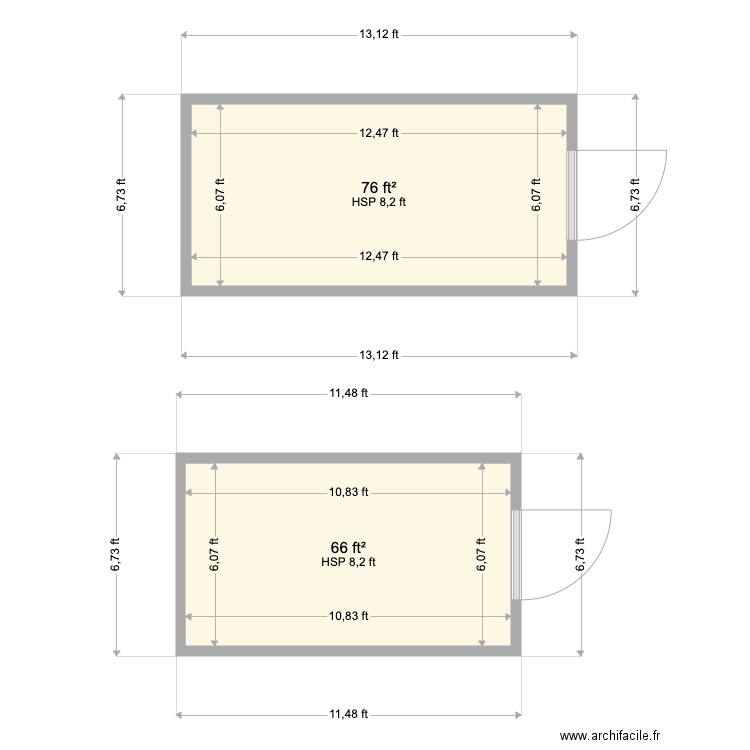 Prince Germany 2. Plan de 2 pièces et 13 m2