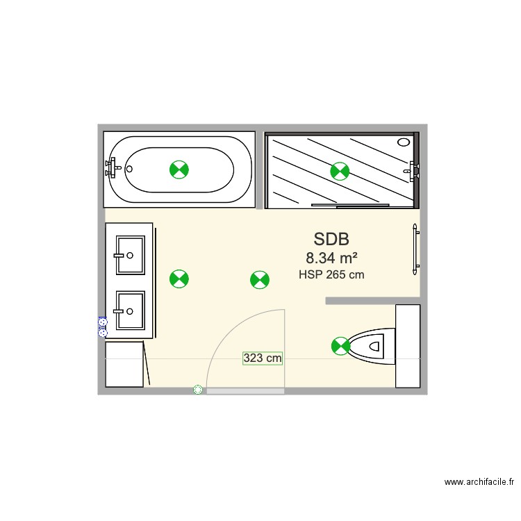 SDB VALO. Plan de 0 pièce et 0 m2