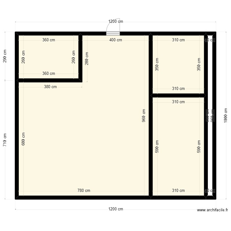 Plan de terrain 12x10m Client 46 03 22 86. Plan de 5 pièces et 106 m2