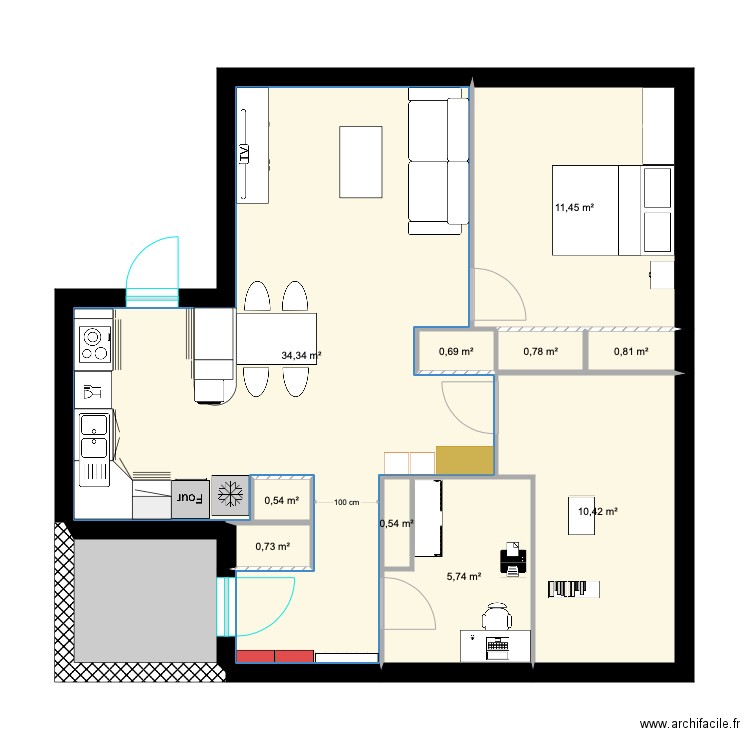 REVISITE21. Plan de 11 pièces et 70 m2