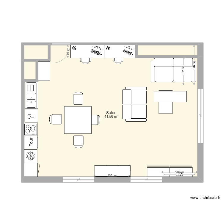 Idées Le Perreux . Plan de 4 pièces et 44 m2