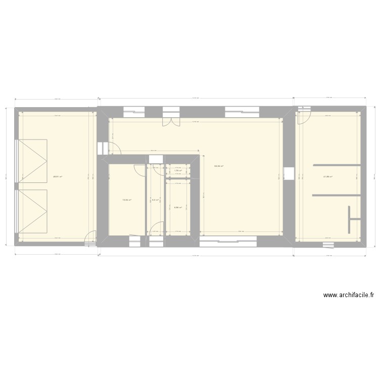 plan titi futur Avec cotes ET ISOLATION. Plan de 7 pièces et 184 m2