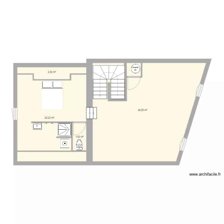 Plan RL 2&egrave;me &eacute;tage 2. Plan de 