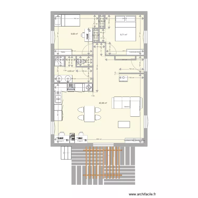 Gorses1. Plan de 7 et 67 m² Gorses1. Plan de 7 et 67 m²