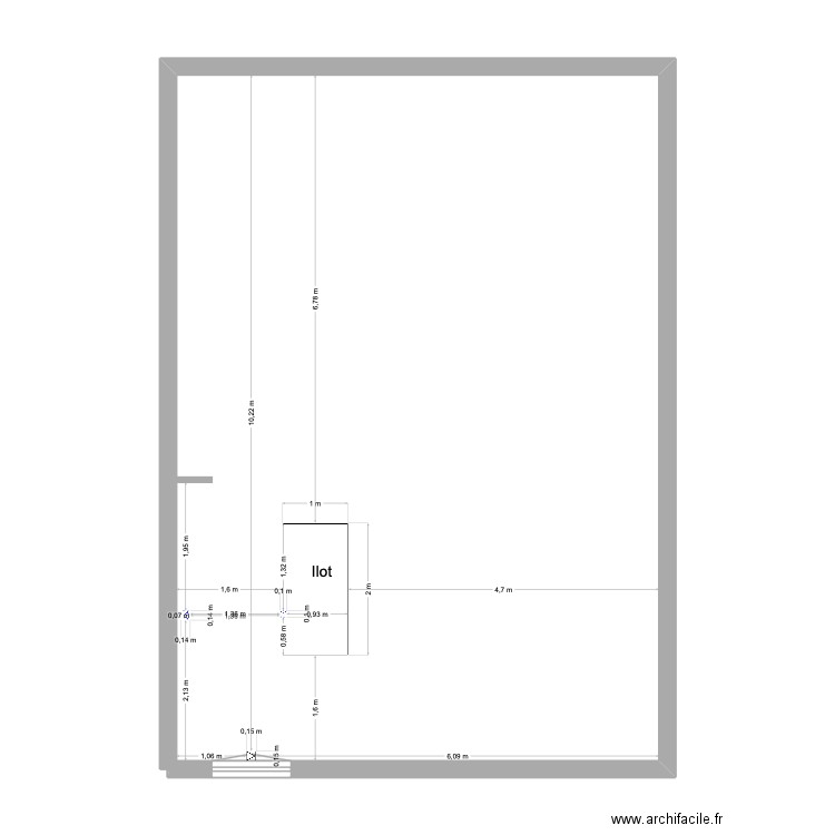 Implantation prises/arrivée_Evacuation eau CUISINE. Plan de 0 pièce et 0 m2