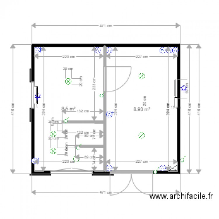 chalet elect. Plan de 0 pièce et 0 m2