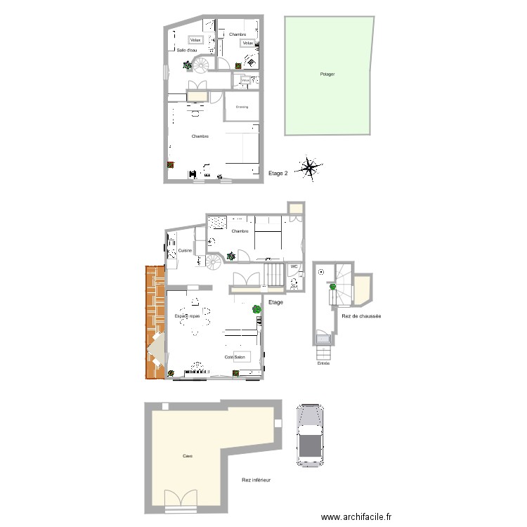 Sierre coté Villa. Plan de 15 pièces et 182 m2