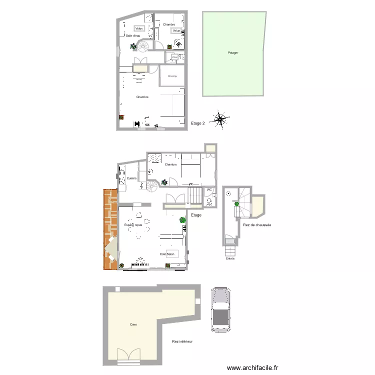 Sierre cot&eacute; Villa. Plan de 
